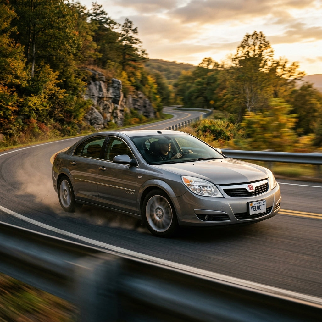 Action Shot: Saturn Aura Driving Fast