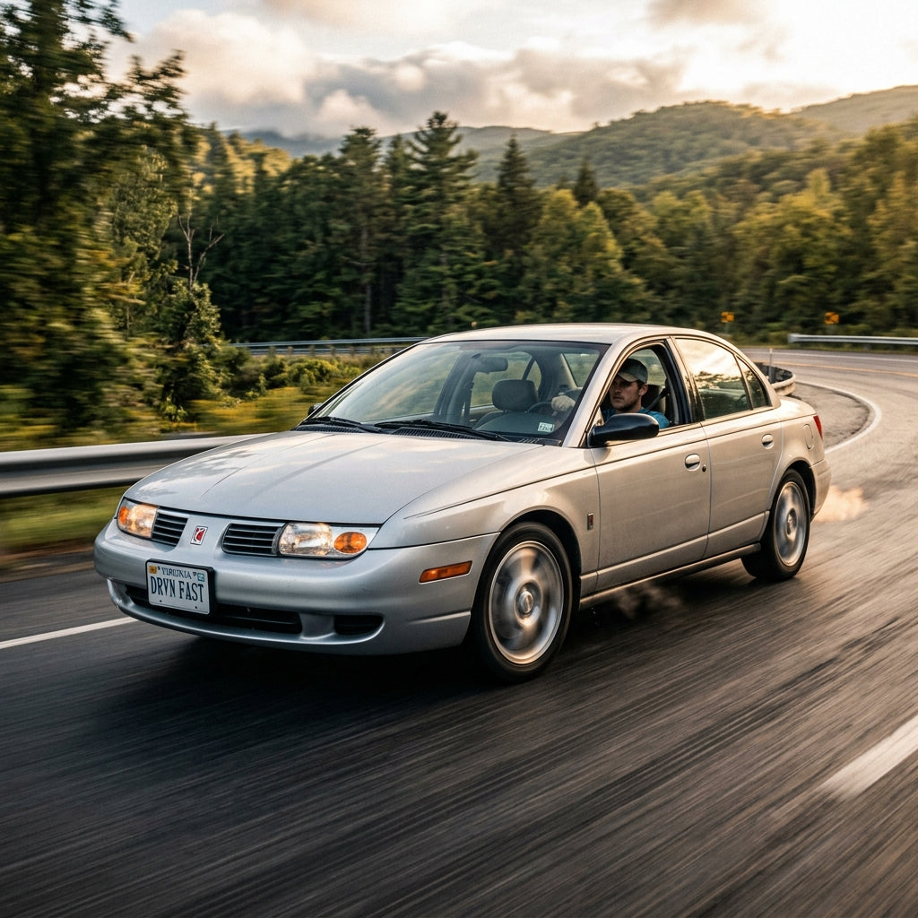 Action Shot: Saturn L300 Driving Fast