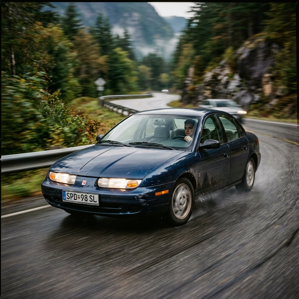 Action Shot: Saturn SL Driving Fast