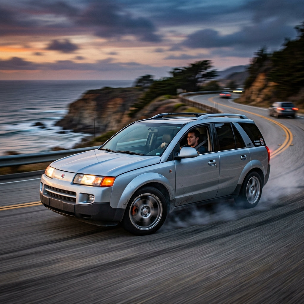 Action Shot: Saturn Vue Driving Fast