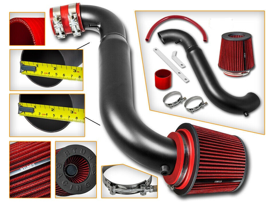 Short Ram Air Intake For Saturn S-Series (1991-1999) with 1.9 DOHC Engine Red