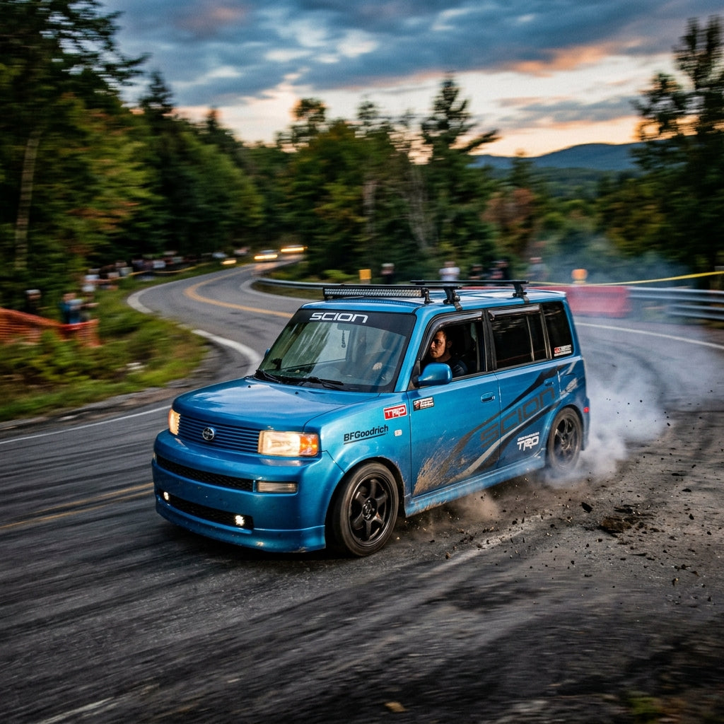 Action Shot: Scion xA,xB Driving Fast