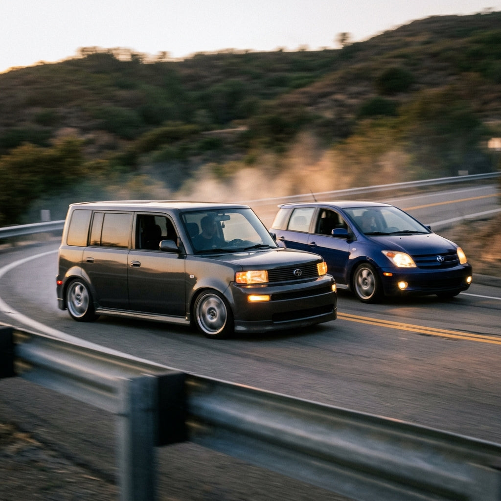 Action Shot: Scion xA,xB Driving Fast