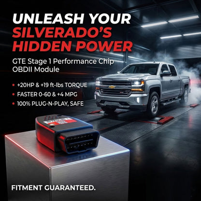 Chip de rendimiento de etapa 1 para Chevy Silverado (1996-2026) | Desbloquea tu potencia