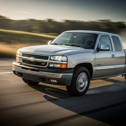 Action Shot:  Silverado, Sierra Driving Fast