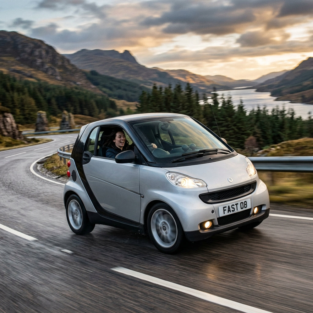 Action Shot: Smart Fortwo Driving Fast