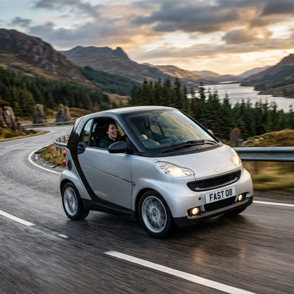 Action Shot: Smart Fortwo Driving Fast