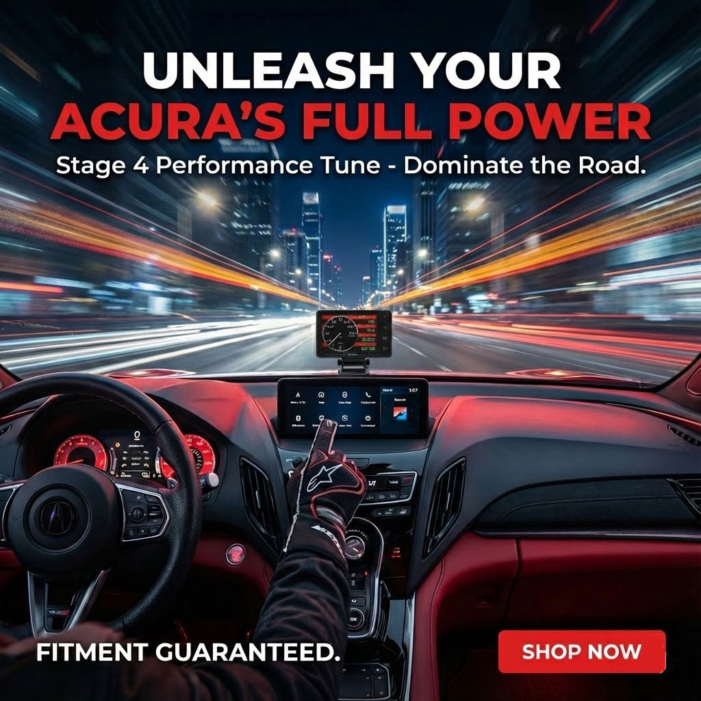 Stage 4 Performance Chip Tuner & OBD2 Monitor for Acura (2008+) | +50HP & Live Data