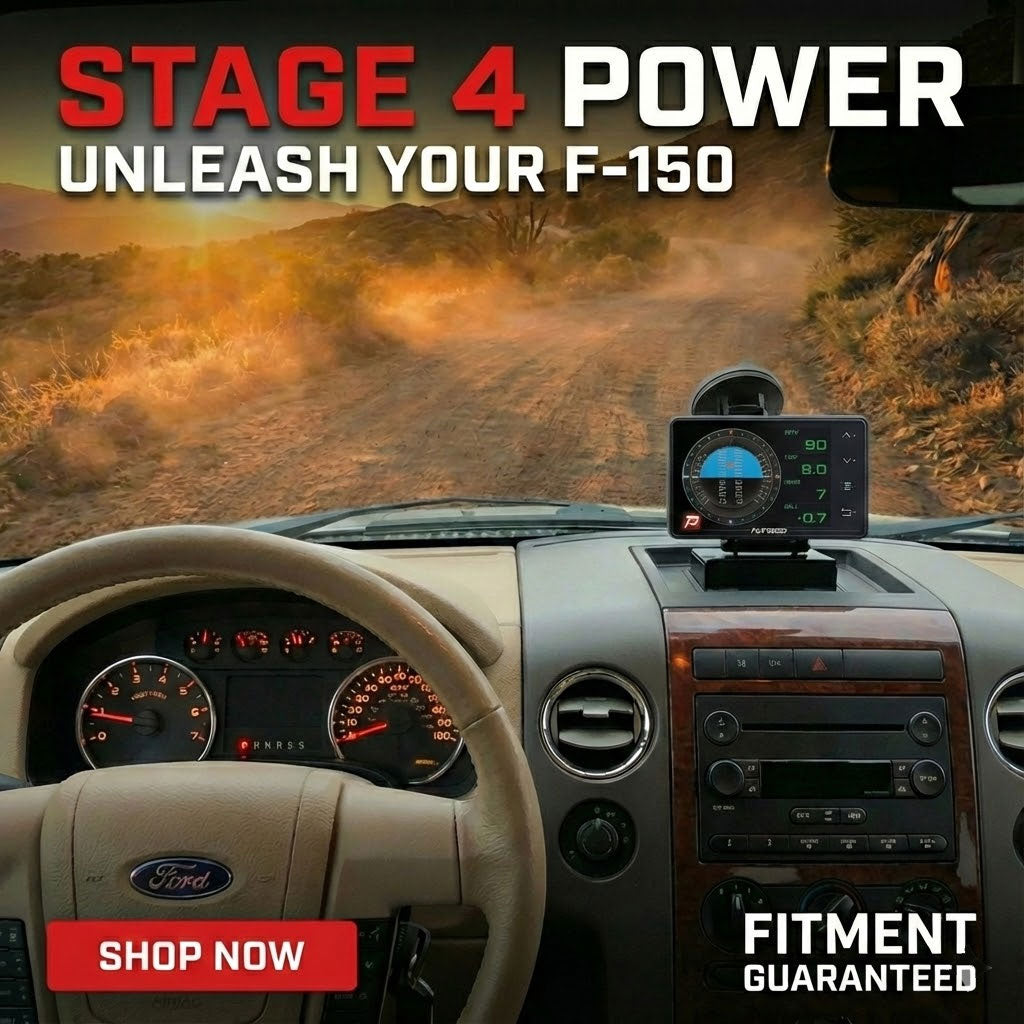 Stage 4 Performance Chip Tuner & OBD2 Monitor for Ford (2008+) | +55HP & Live Data