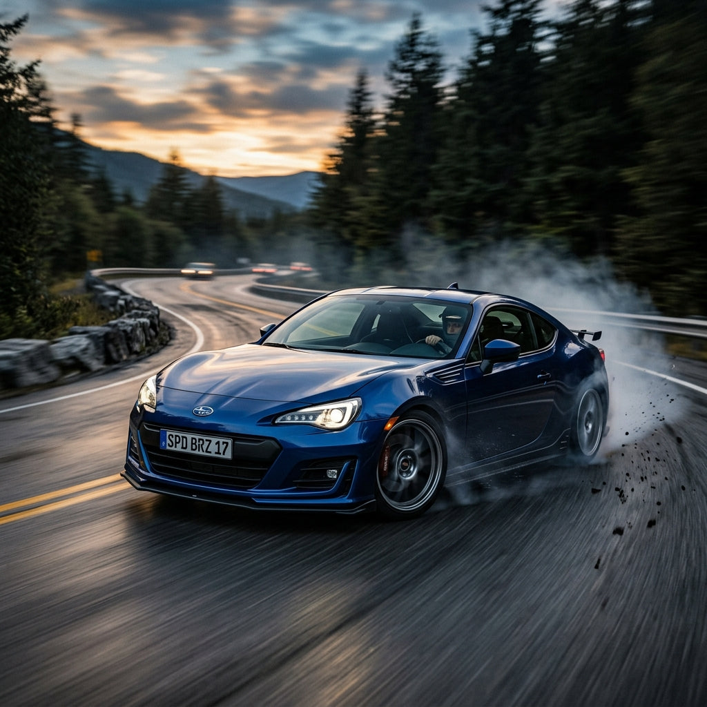 Action Shot: Subaru BRZ Driving Fast
