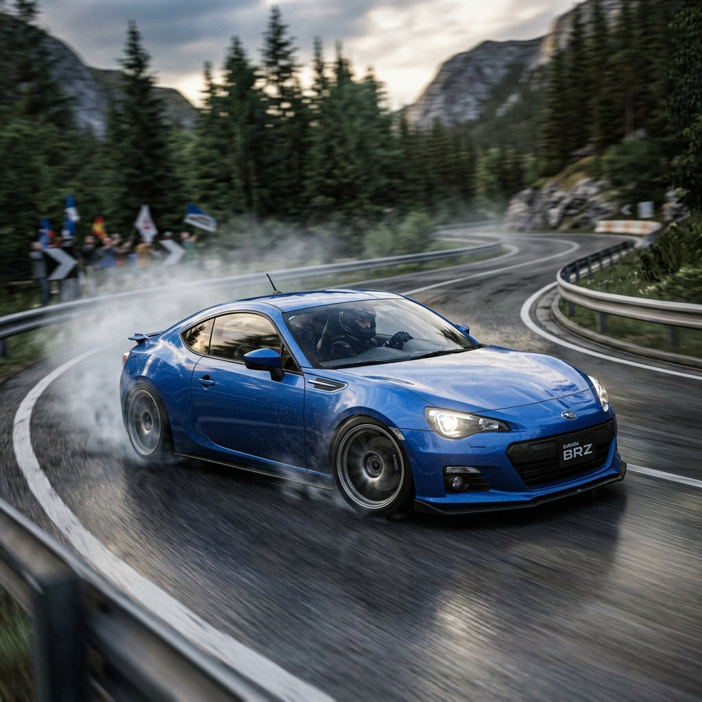 Action Shot: Subaru BRZ Driving Fast