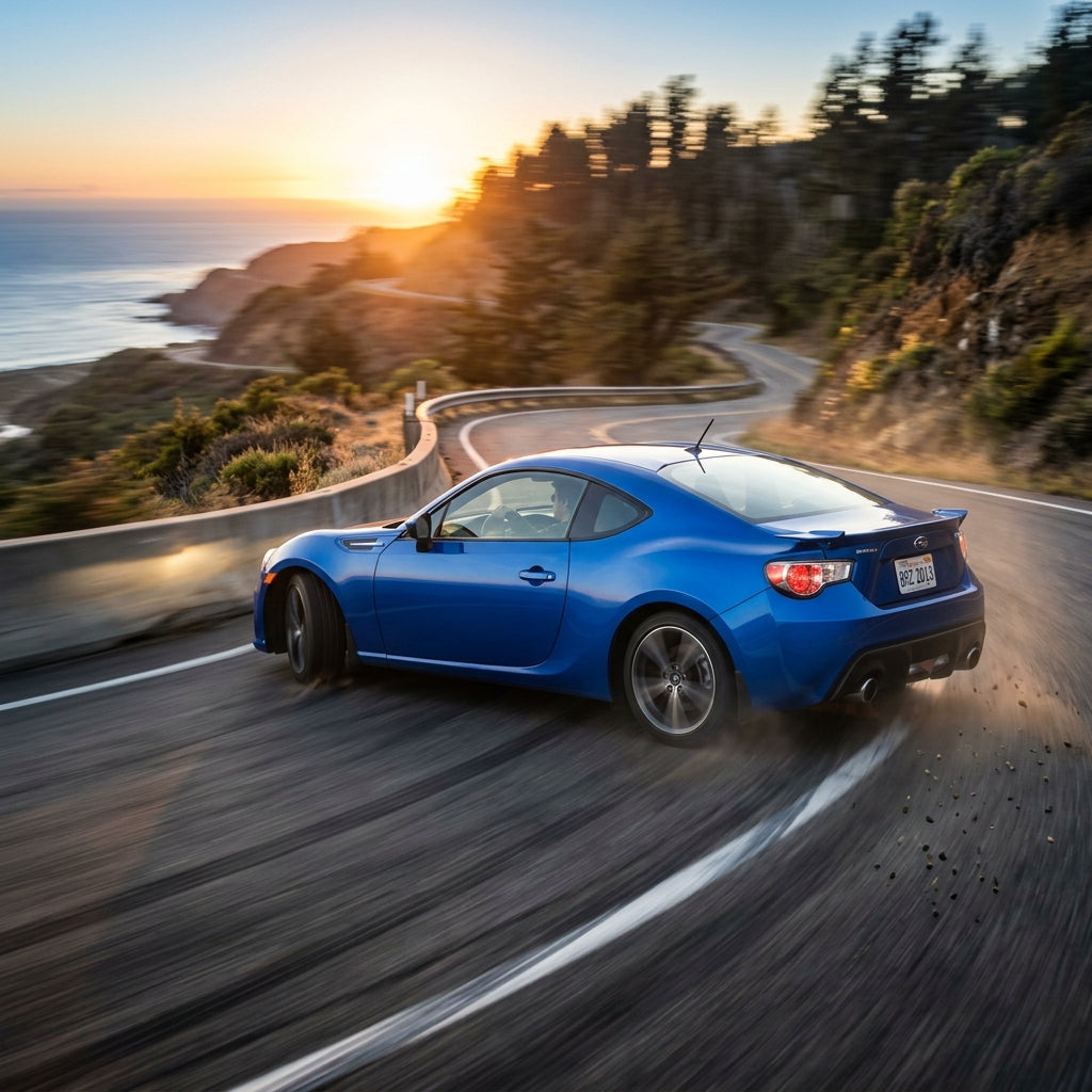 Action Shot: Subaru BRZ Driving Fast