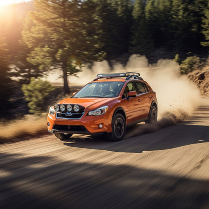 Action Shot: Subaru Crosstrek Driving Fast