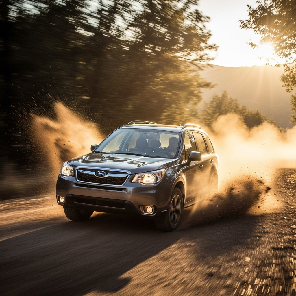 Action Shot: Subaru Forester Driving Fast