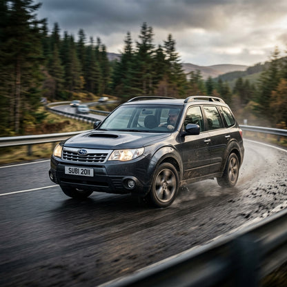 Action Shot: Subaru Forester Driving Fast