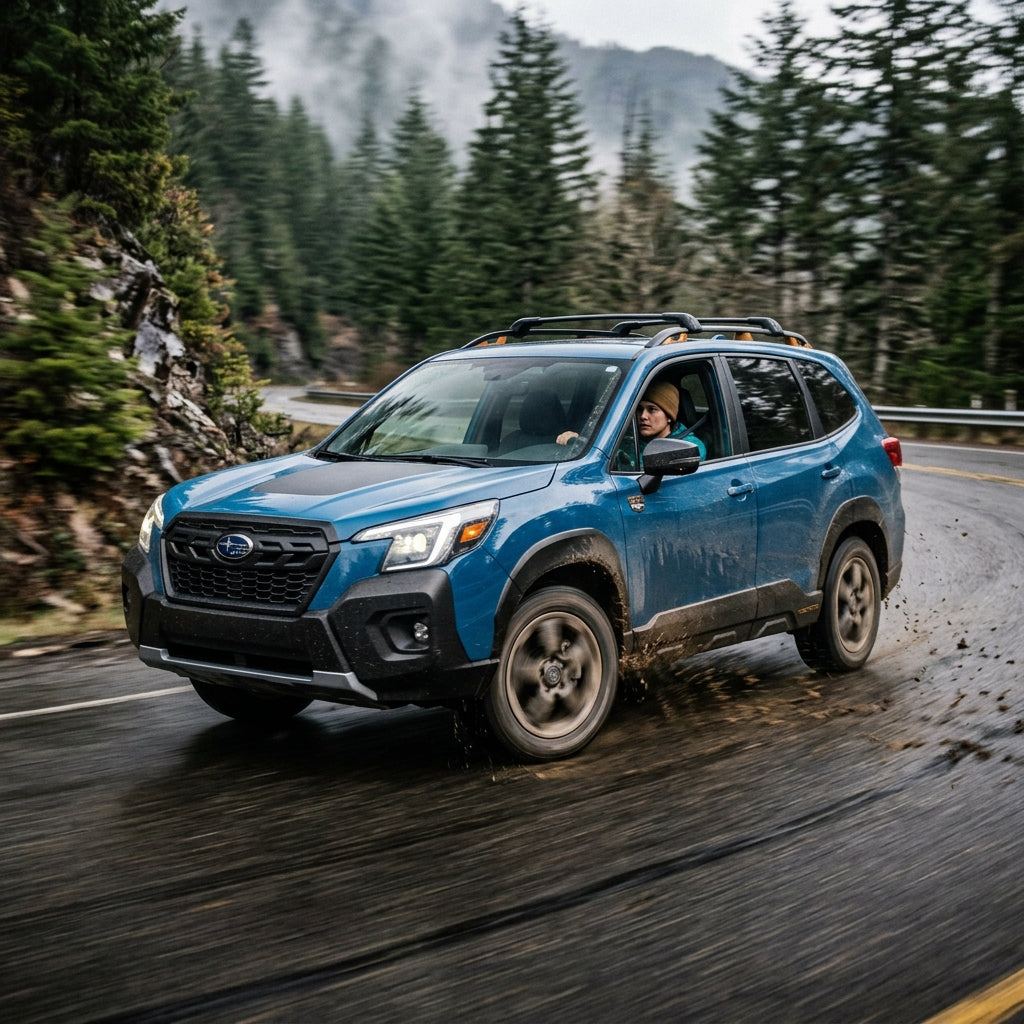 Action Shot: Subaru Forester Driving Fast