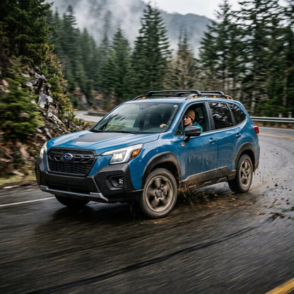 Action Shot: Subaru Forester Driving Fast