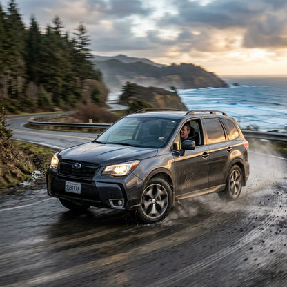 Action Shot: Subaru Forester Driving Fast