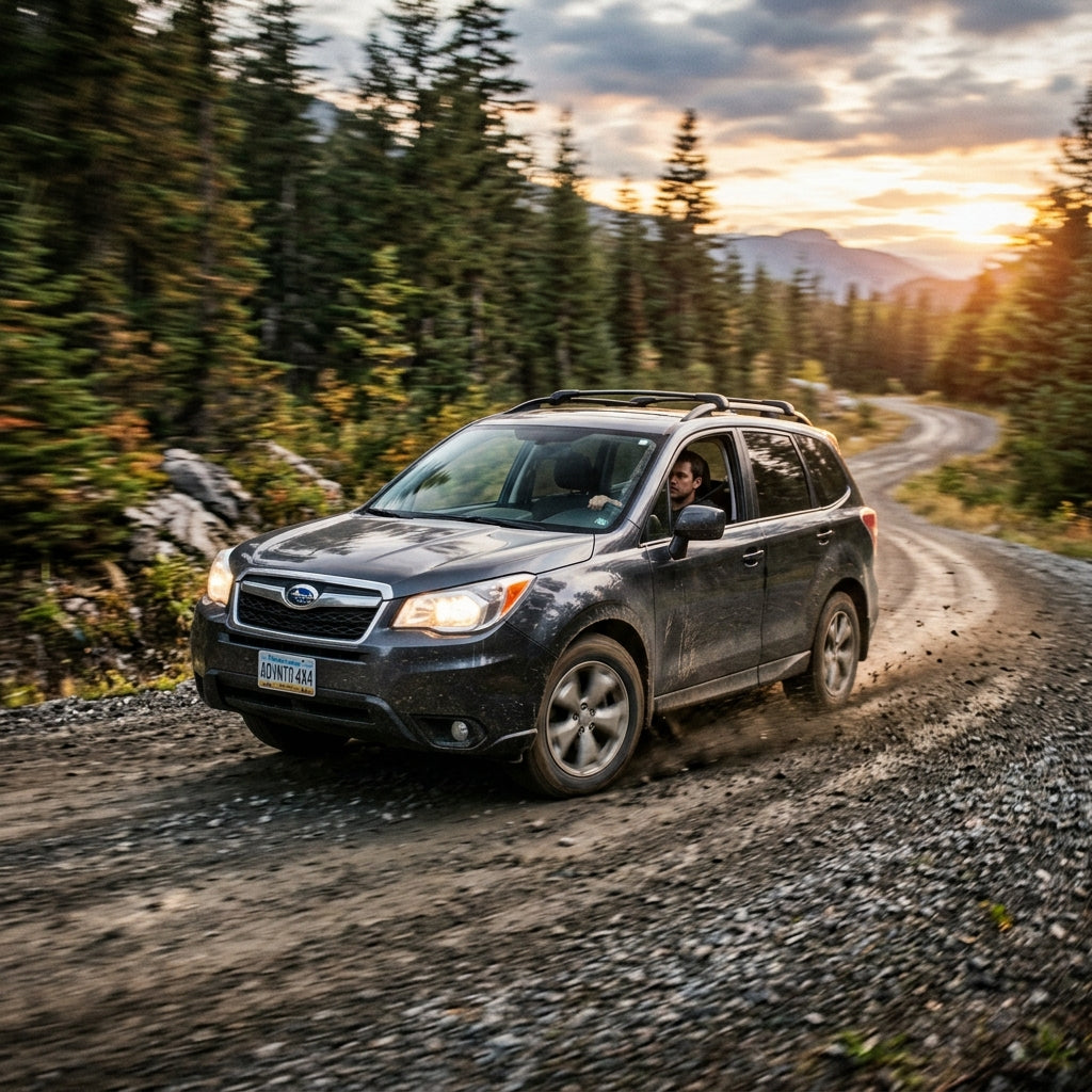 Action Shot: Subaru Forester Driving Fast