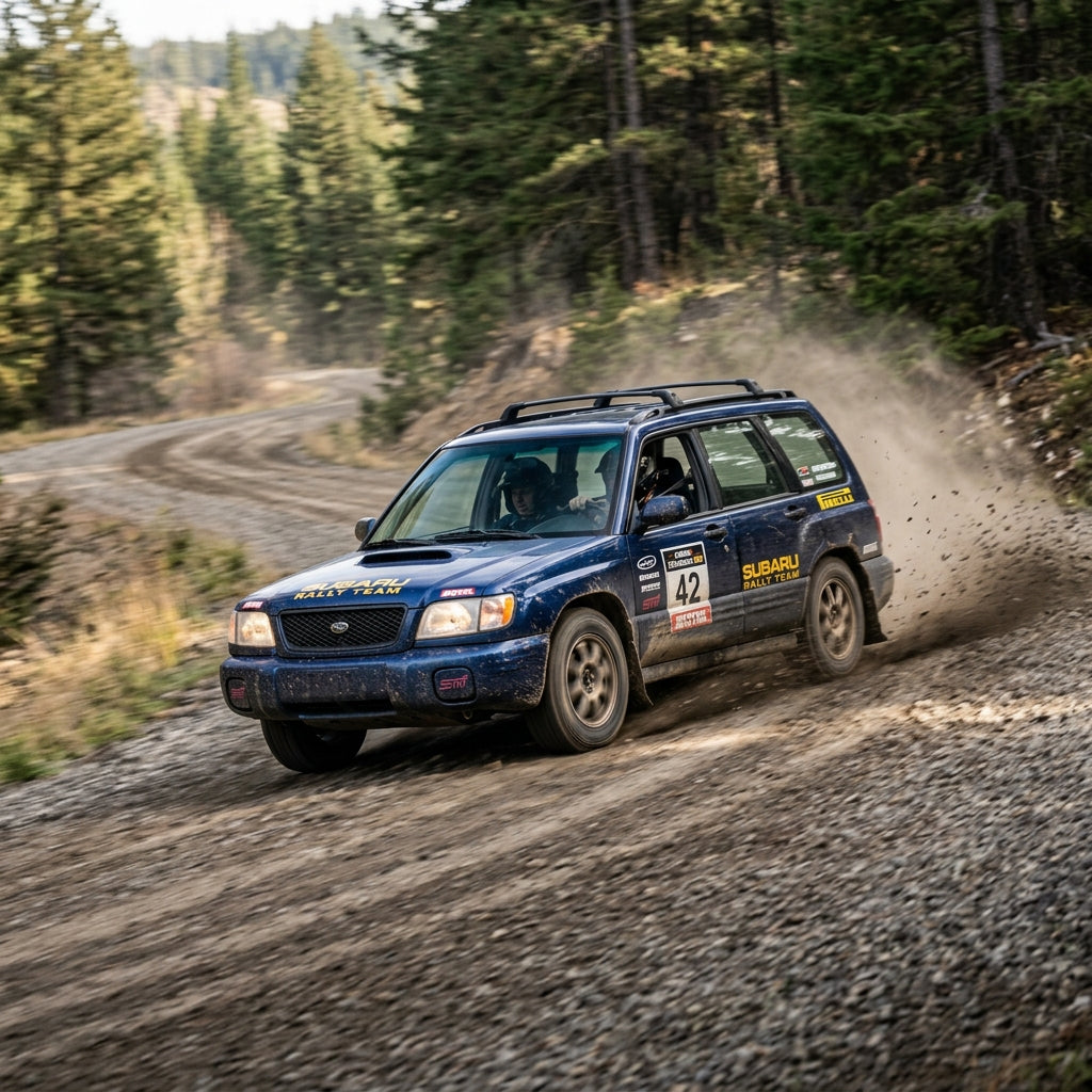 Action Shot: Subaru Forester Driving Fast
