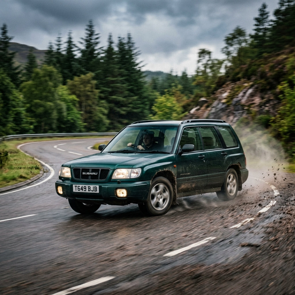 Action Shot: Subaru Forester Driving Fast