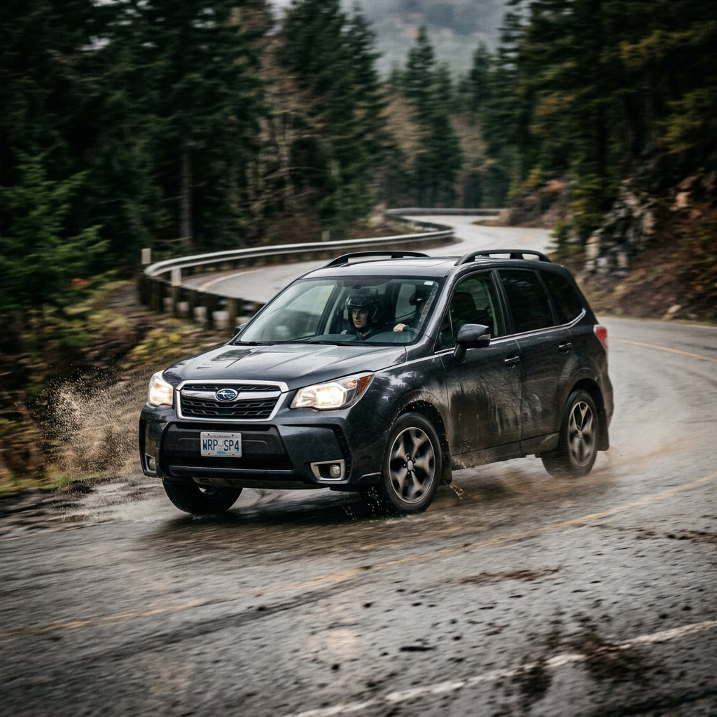 Action Shot: Subaru Forester Driving Fast