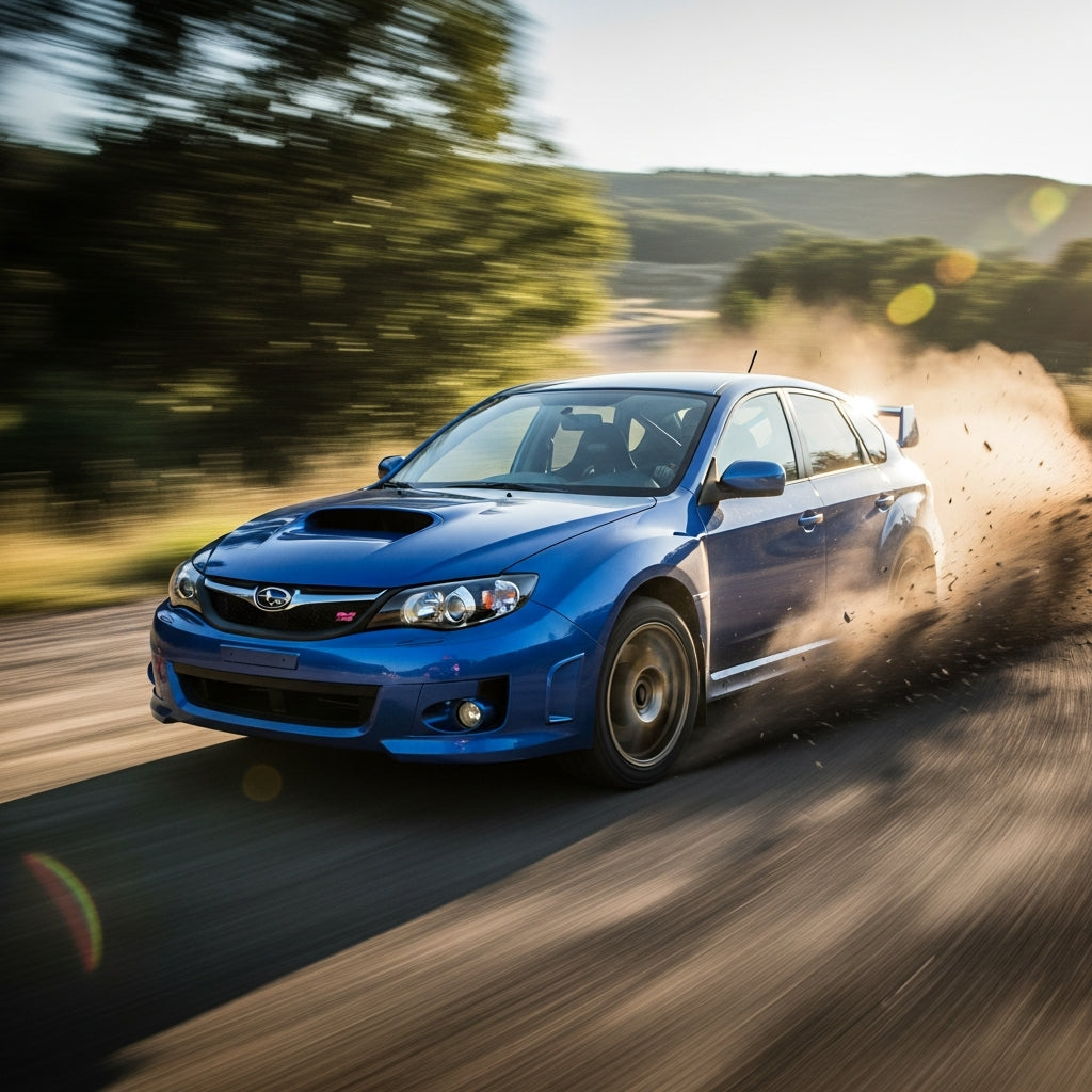 Action Shot: Subaru Impreza Driving Fast