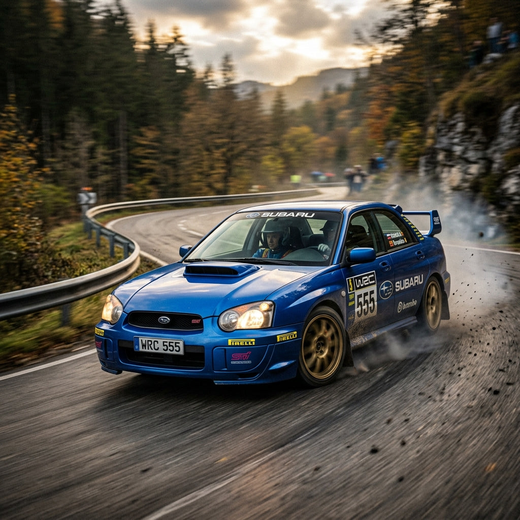 Action Shot: Subaru Impreza Driving Fast