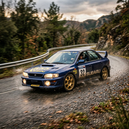 Action Shot: Subaru Impreza Driving Fast