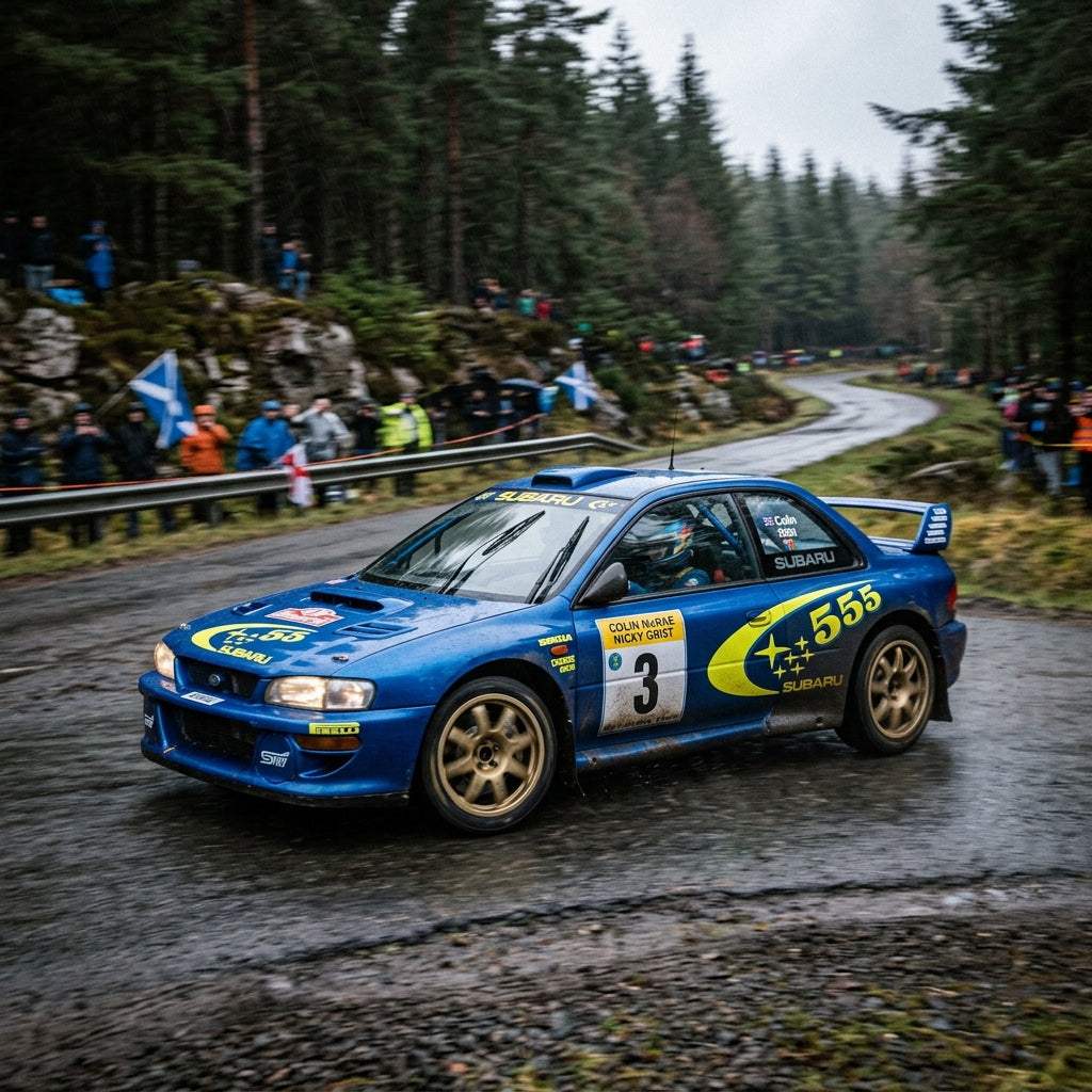 Action Shot: Subaru Impreza Driving Fast