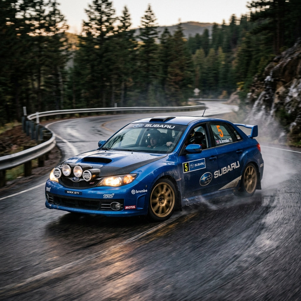 Action Shot: Subaru Impreza Driving Fast
