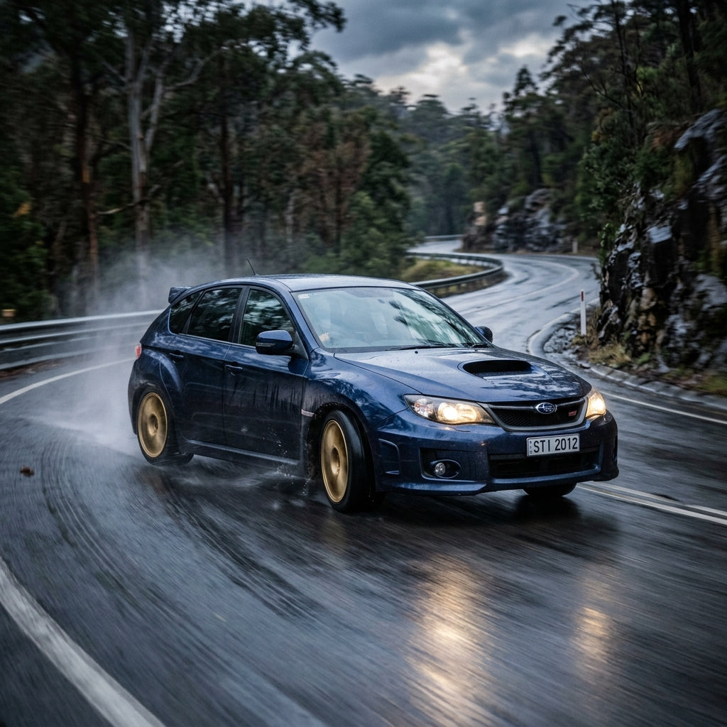 Action Shot: Subaru Impreza Driving Fast