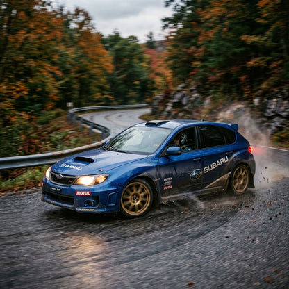 Action Shot: Subaru Impreza Driving Fast