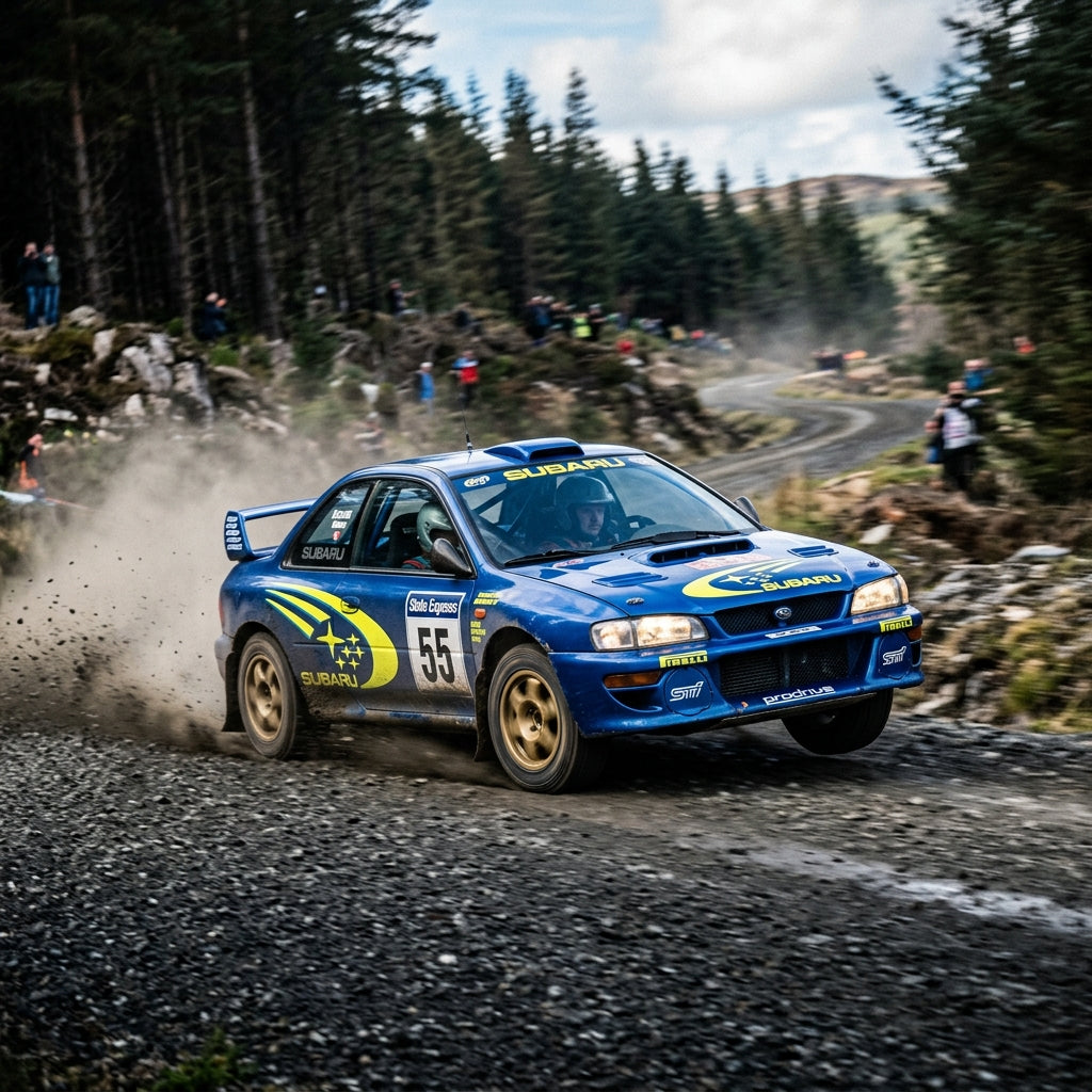 Action Shot: Subaru Impreza Driving Fast