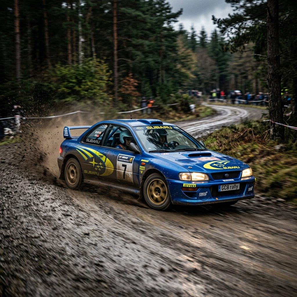 Action Shot: Subaru Impreza Driving Fast