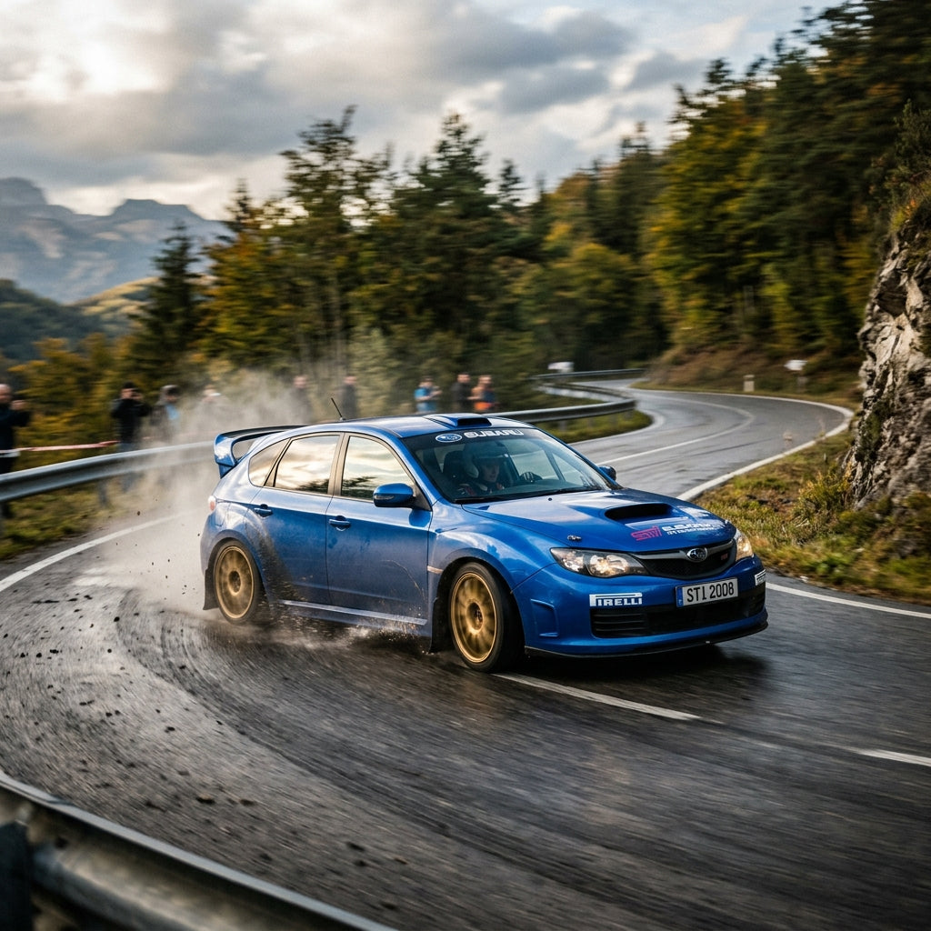 Action Shot: Subaru Impreza Driving Fast