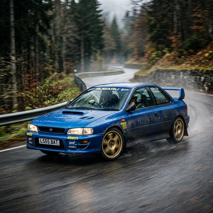 Action Shot: Subaru Impreza Driving Fast