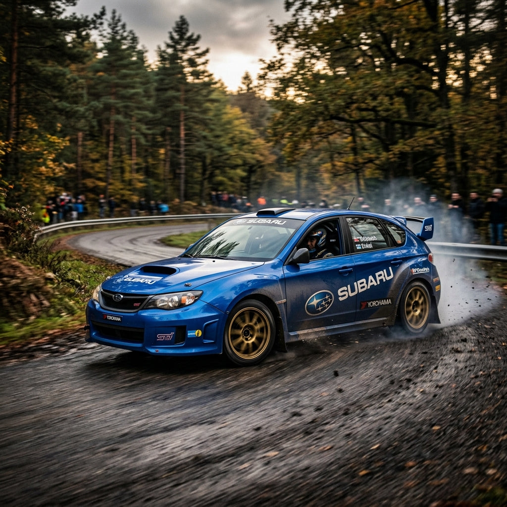 Action Shot: Subaru Impreza Driving Fast