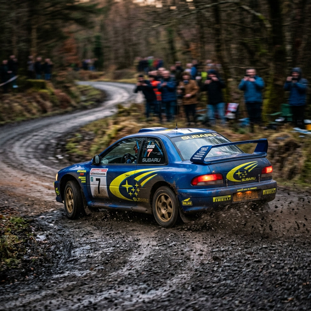 Action Shot: Subaru Impreza Driving Fast
