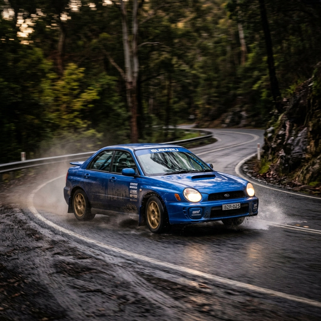 Action Shot: Subaru Impreza Driving Fast