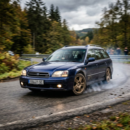 Action Shot: Subaru Legacy Driving Fast