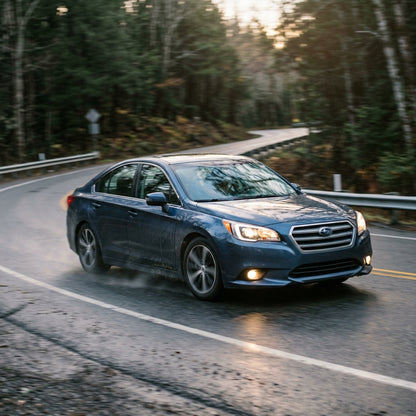Action Shot: Subaru Legacy Driving Fast