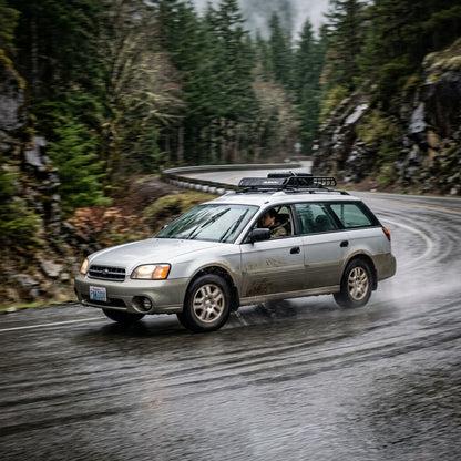 Action Shot: Subaru Outback Driving Fast