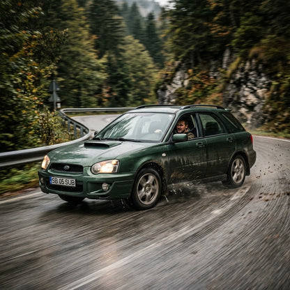 Action Shot: Subaru Outback Driving Fast