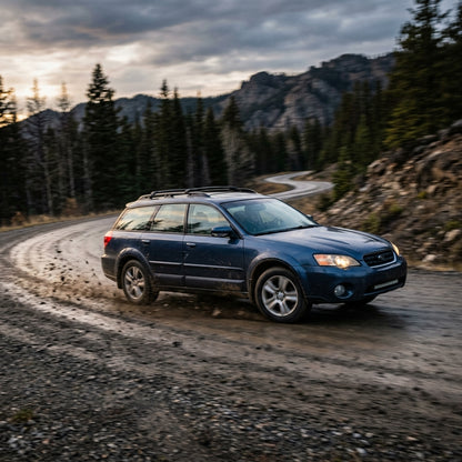 Action Shot: Subaru Outback Driving Fast