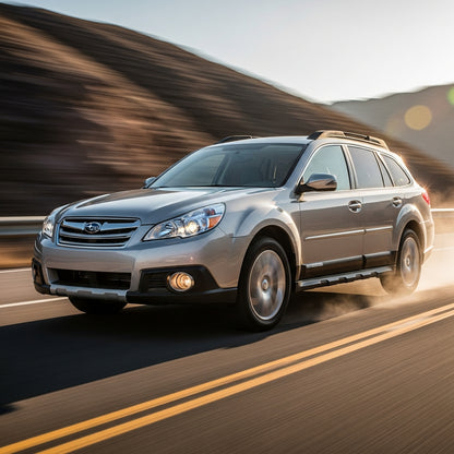 Action Shot: Subaru Outback, Legacy Driving Fast
