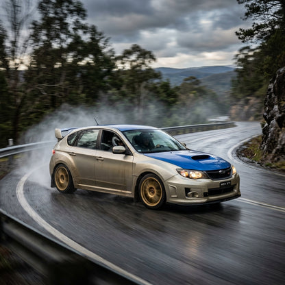 Action Shot: Subaru WRX Driving Fast