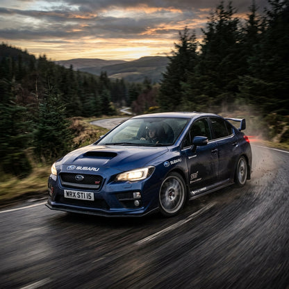 Action Shot: Subaru WRX Driving Fast