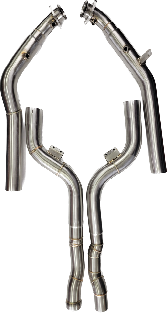 Decated Downpipes For Mercedes Benz E63 (2012-2016)/ CLS63 (2012-2014) AMG 5.5L 4Matic RWD Biturbo Engine