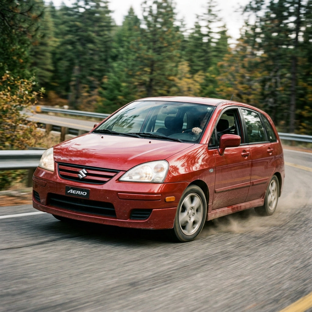 Action Shot: Suzuki Aerio Driving Fast